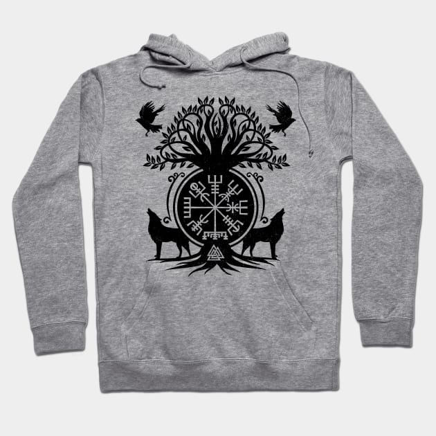 Vegvisir - Viking Compass Ornament Hoodie by Nartissima